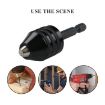 Hex Shank Mini Drill Chuck 0.8-8mm Three Jaw Power Tool Black Model A - 7