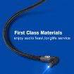 EMK 10m 90 Swivel Right Angle Rotatable Optical Audio Cable - Black - 4