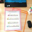 Erasable A4 PVC Transparent Red Document Bag, 21x30cm (Green) - 6