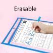 Erasable A4 PVC Transparent Red Document Bag, 21x30cm (Green) - 7