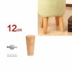 12cm Solid Wood Vertical Sofa Table Leg Cabinet Chair Pad (Wood Color) - 1