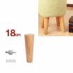 18cm Solid Wood Vertical Sofa Table Leg Cabinet Foot Chair Pad - 1