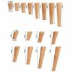 Solid Wood Sofa Table Leg 20cm Tilt Style Furniture Chair Pad - 5