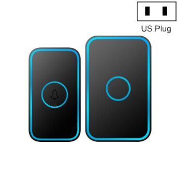 CACAZI A78 Long-Distance Wireless Doorbell, US Plug, Elegant Black - 1