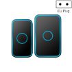 CACAZI A78 Wireless Doorbell, Long-Distance Remote, EU Plug, Black - 1