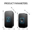CACAZI A86 Wireless Doorbell, US Plug, Black - Remote Control Music Doorbell - 3