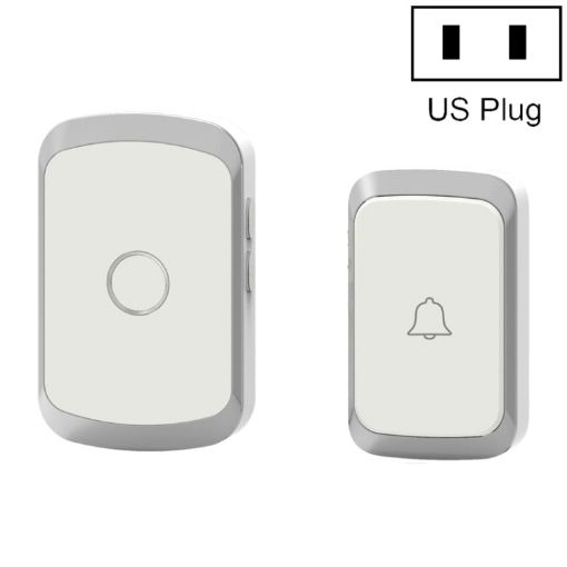 CACAZI A20 Wireless Doorbell US Plug, Silver - Smart Home Digital Music - 1