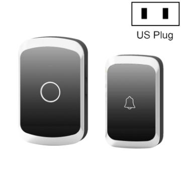 CACAZI A20 Wireless Doorbell, US Plug, Black - Smart Home Digital Music - 1