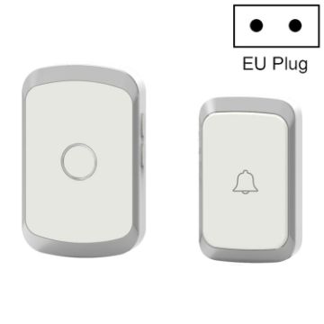 CACAZI A20 Wireless Doorbell EU Plug, Smart Home Digital Music Silver - 1
