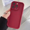 iPhone 16 Pro Shockproof TPU Case Wine Red - Precise Hole Frosted Frame - 1