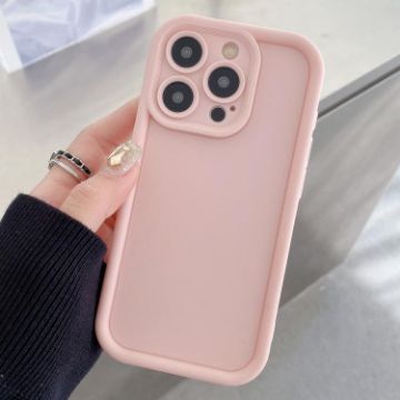 iPhone 15 Pro Shockproof Frosted TPU Case Light Pink - 1