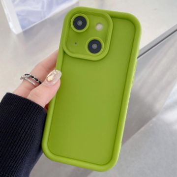 iPhone 13 Shockproof Frosted TPU Case - Fluorescent Green - 1