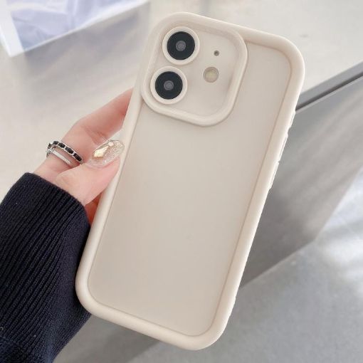 iPhone 12 Shockproof TPU Case - Frosted White with Precise Cutouts - 1