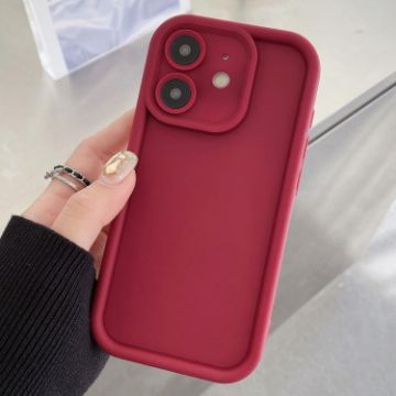 iPhone 11 Shockproof Wine Red TPU Case - Frosted Frame & Precise Hole - 1