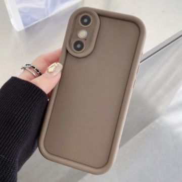 iPhone X/XS Shockproof TPU Phone Case - Frosted Coffee Frame - 1