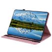 iPad Pro 13 2024 Pink Love Hearts Embossed Leather Tablet Case - 4