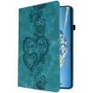 Samsung Galaxy Tab A7 10.4 2020 Green Love Hearts Leather Case - 2