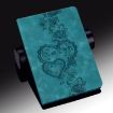 Samsung Galaxy Tab A7 10.4 2020 Green Love Hearts Leather Case - 7