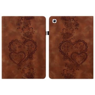 Samsung Galaxy Tab S2 9.7 Love Hearts Leather Case Brown - 1