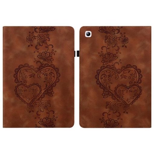 Samsung Galaxy Tab S2 9.7 Love Hearts Leather Case Brown - 1
