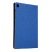 Samsung Galaxy Tab A7/T500 Blue Fabric Texture PU Leather Case with Holder - 3