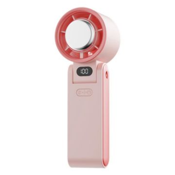 Y19 Smart Ice Compress Folding Handheld Fan - Daisy Red - 1