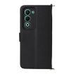 OPPO A5 5G/4G Leather Phone Case with 6-Card Slots & Wrist Strap (Black) - 3