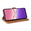 OPPO A5x 5G/4G Leather Phone Case with 6-Card Slots & Wrist Strap Brown - 6