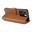 OPPO A5x 5G/4G Leather Phone Case with 6-Card Slots & Wrist Strap Brown - 7