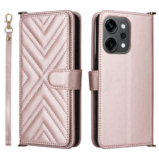 OPPO Reno14 Pro 5G Leather Phone Case with 6-Card Slots & Wrist Strap - 1