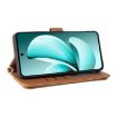 Realme C71 4G Leather Phone Case with 6-Card Slots & Wrist Strap (Brown) - 6