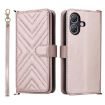 Ulefone Note 21 Pink Leather Phone Case with 6-Card Slots & Wrist Strap - 1
