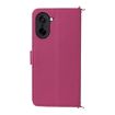 OnePlus Ace 5 Racing 5G Leather Phone Case with 6-Card Slots - Rose Red - 3