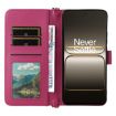 OnePlus Ace 5 Racing 5G Leather Phone Case with 6-Card Slots - Rose Red - 4