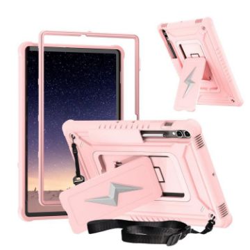 Samsung Galaxy Tab S10+/S9+ Armor Bolt Silicone Hybrid Case Rose Gold - 1