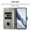 Realme 14 5G/14T 5G Retro Leather Phone Case - Grey, Global Line Splicing - 4