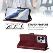 Realme 14 5G/14T 5G Retro Leather Phone Case - Wine Red - 3