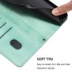 Realme V70/C75 5G Retro Leather Phone Case, Mint, Line Splicing Buckle - 6