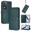 OPPO A5 5G Retro Leather Phone Case - Dark Green, Global Line Splicing - 1