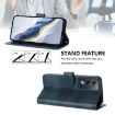 OPPO A5 5G Retro Leather Phone Case, Dark Blue, Global Line Splicing - 3