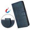 OPPO A5 5G Retro Leather Phone Case, Dark Blue, Global Line Splicing - 5