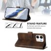 OPPO A5x 5G/4G Retro Leather Phone Case, Brown - Global Line Splicing - 3