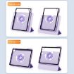 iPad Pro 13 2024 Rotatable Y-Fold Leather Case - Blue, Stress Relief - 5