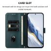 Xiaomi 14 Ultra 5G Retro Leather Phone Case - Dark Green Splicing Buckle - 4