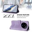 Xiaomi 14 Ultra 5G Retro Leather Phone Case - Purple Splicing Buckle - 3