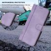 Xiaomi 14 Ultra 5G Retro Leather Phone Case - Purple Splicing Buckle - 7