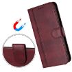 Xiaomi Civi 5 Pro 5G Retro Leather Phone Case, Wine Red, Line Splicing - 5