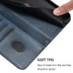 Xiaomi 15S Pro 5G Retro Leather Phone Case - Dark Blue Splicing Buckle - 6