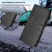 Vivo S30 Pro Mini Retro Leather Phone Case - Black, Line Splicing Buckle - 7