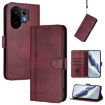 Vivo S30 Retro Leather Phone Case, Wine Red, Line Splicing Buckle - 1